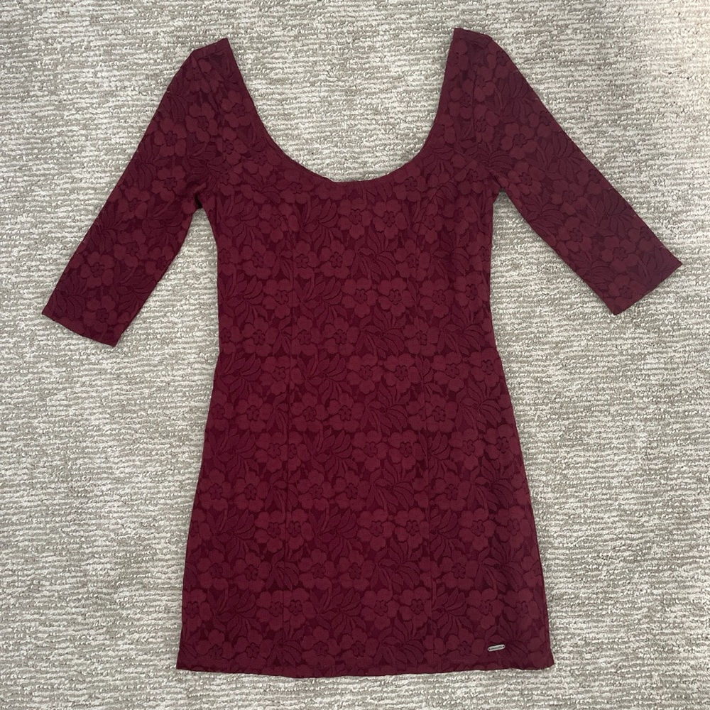 Abercrombie & Fitch Burgundy Lacy Dress